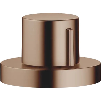 Dornbracht eccentric actuation with round rosette, with rotary knob, brushed bronze, 10710970-42