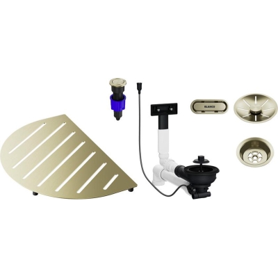 Blanco drain set, bundle Oovalon components, satin gold, 527995