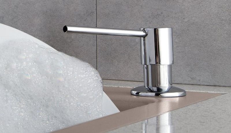 Дозатор жидкости для мытья посуды Systemceram TREND NEW, хром, 00910