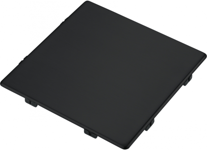 Franke cover plate KNG 125x125 mm square, Black Matt Collection, 112.0670.893