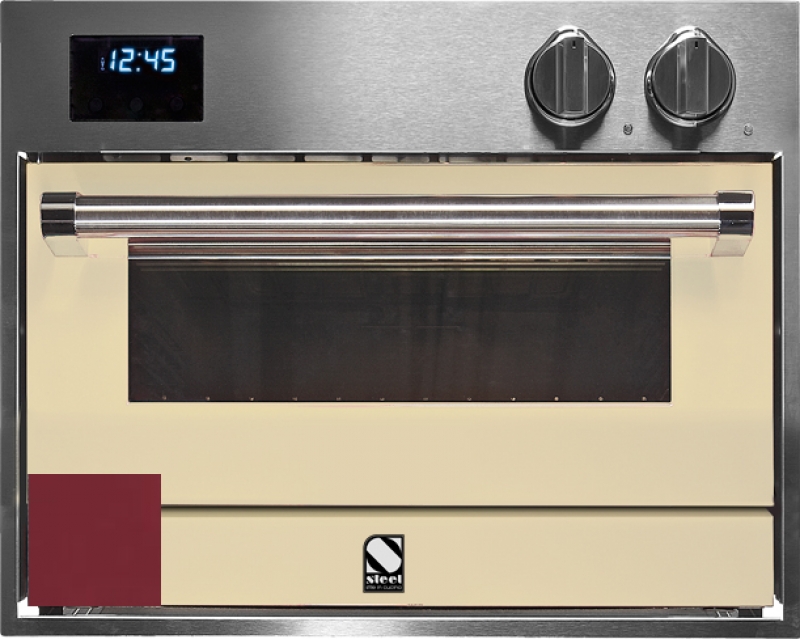 Steel Genesi 60x45, built-in pizza oven, color Bordeaux red, GFE6-PBR, with 5 year guarantee!