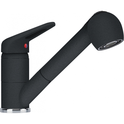 Franke Novara-Plus ühe hoova segisti, kõrgsurvetõmbetila ja dušipea, Onyx, 115.0470.675