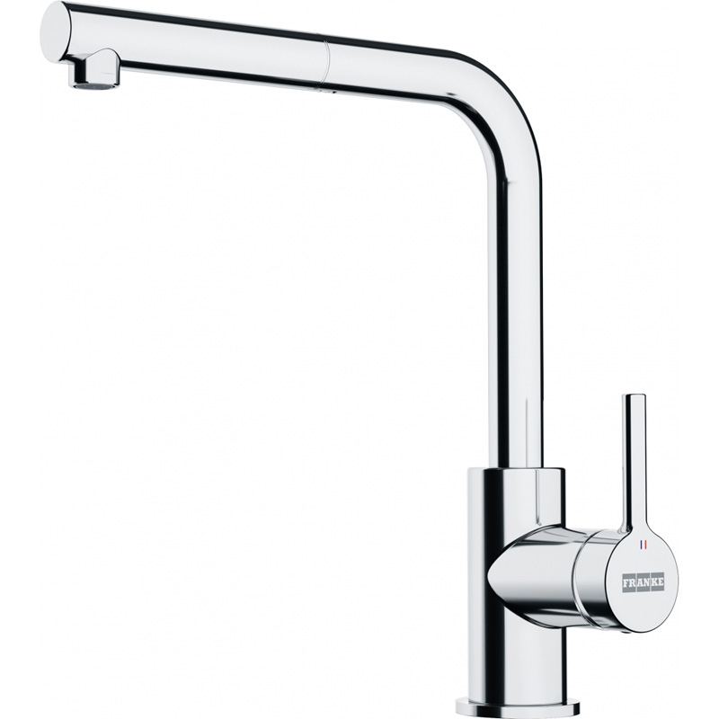 Franke Lina L single-lever mixer, high-pressure pull-out shower, chrome, 115.0712.420