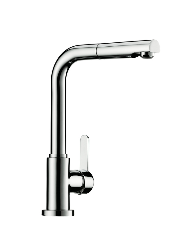 Naber Portare 2, chrome, high pressure, pull spout, single lever mixer, anti-scald, 5021303
