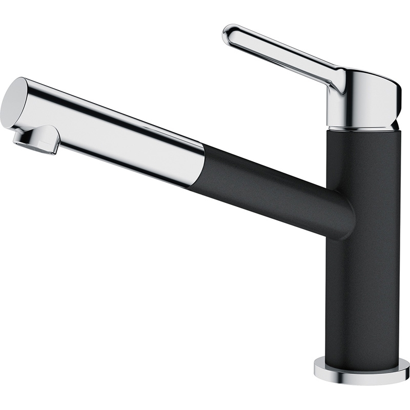 Franke Orbit single lever mixer, high pressure pull spout, chrome onyx, 115.0623.057