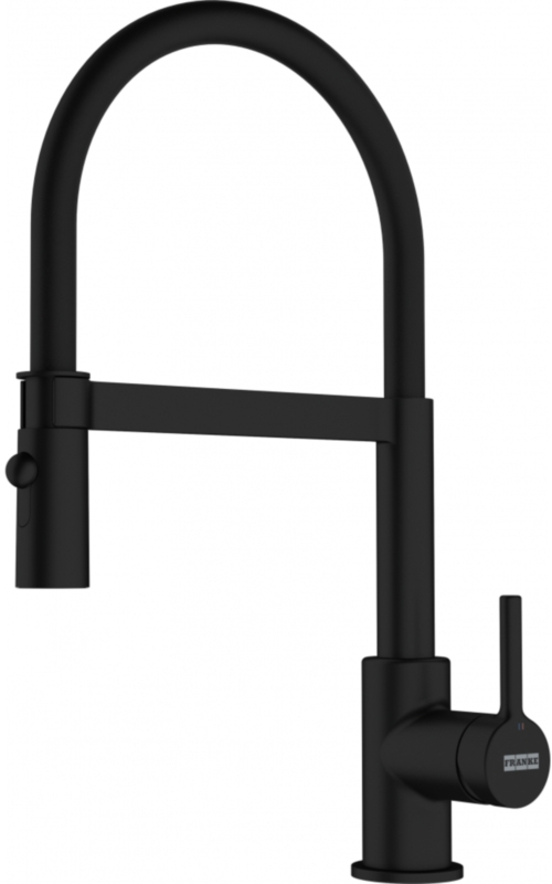 Franke Lina Semi-Pro single lever mixer, high pressure pull spout, Black Matt, 115.0725.838