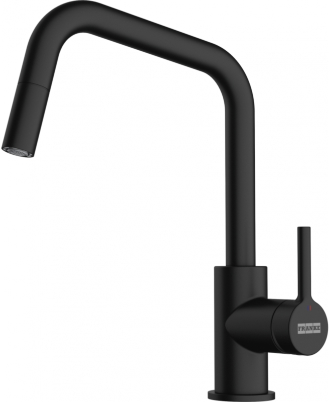 Смеситель Franke Lina U, однорычажный, излив высокого давления, черный матовый, 115.0728.477