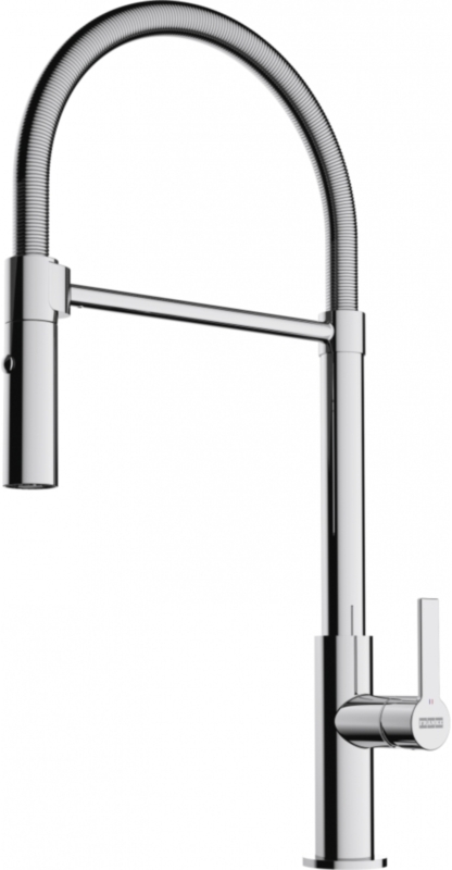 Franke Maris Slim Semi-Pro single lever mixer, high pressure pull spout, chrome, 115.0728.395