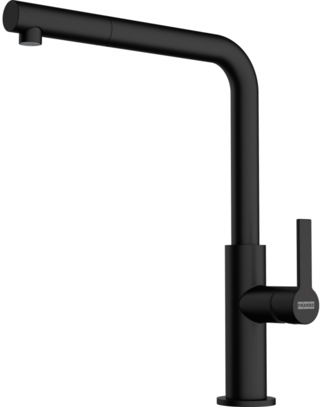 Смеситель Franke Maris Slim L, однорычажный, излив высокого давления, черный матовый, 115.0728.394