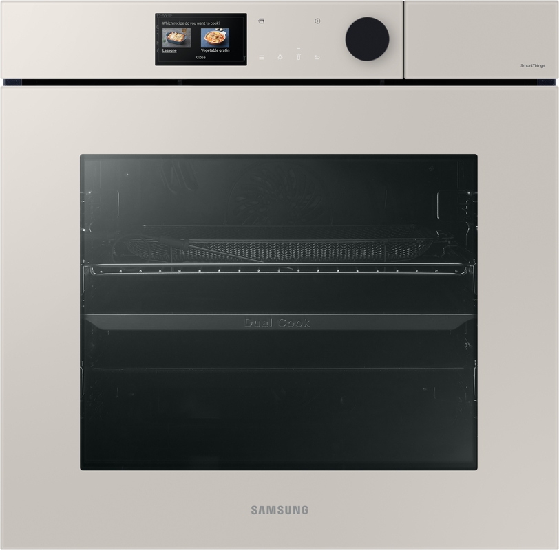 Духовка Samsung NV7B7997ADA/U1 встраиваемая, пиролиз, DualCook, Сатин Бежевый, гарантия 5 лет!