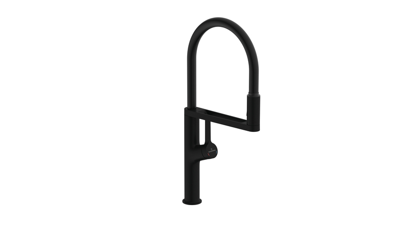 Naber Aria, матовый черный, высокое давление, вытяжной излив, однорычажный смеситель, 5021316