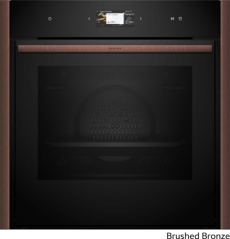 Neff B69FS3CY0, built-in oven with FullSteam, brushed bronze Z9060BY0, EEK: A+, WITH 7 YEAR WARRANTY