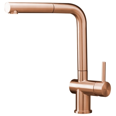 Reginox Cedar ühe hoovaga mikser roostevaba teras, värvus vask II, tõmbetila kõrgsurve, R38789