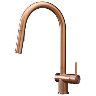 Reginox Flint ühe hoovaga mikser roostevaba teras, värvus vask II, tõmbetila kõrgsurve, R38826