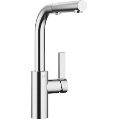 Dornbracht Elio ühe hoovaga väljatõmmatav mikser väljatõmmatava tilaga, kõrgsurve, harjatud kroom (roostevabast terasest välimus), 33871790-93