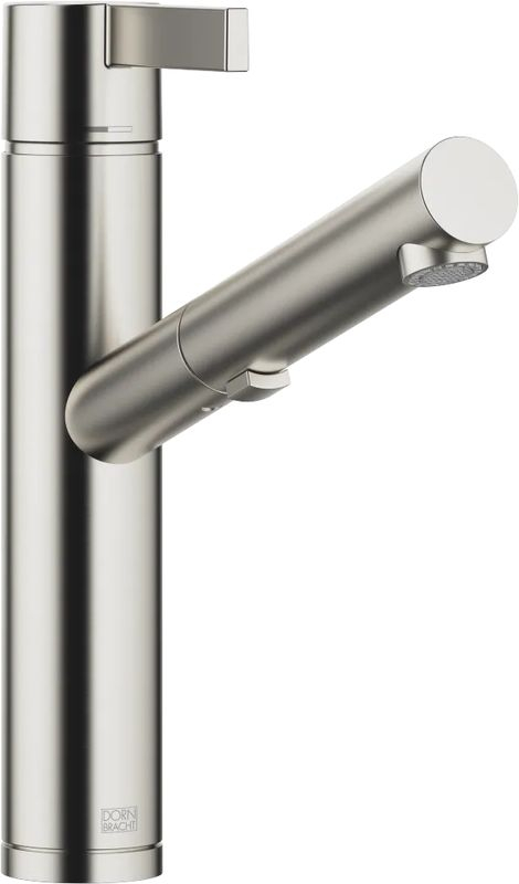 Dornbracht Eno Pull-Out, однорычажный смеситель с выдвижным изливом, высокое давление, матовая платина, 33876760-06