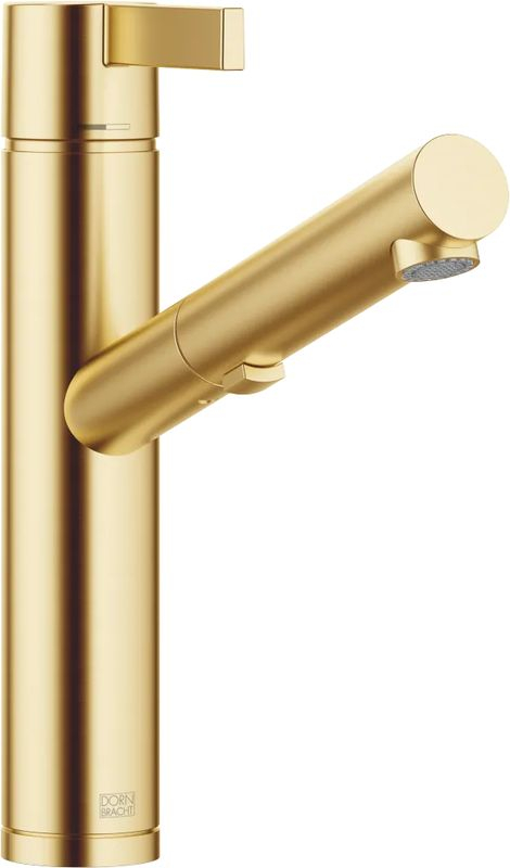 Dornbracht Eno Pull-Out single lever mixer with pull-out spout, high pressure, brushed brass, 33876760-28