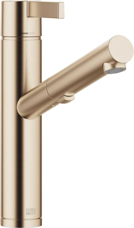 Dornbracht Eno Pull-Out, однорычажный смеситель с выдвижным изливом, высокое давление, матовое шампанское, 33876760-46