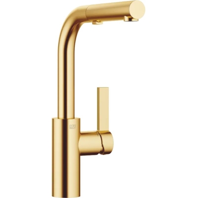 Dornbracht Elio ühe hoovaga väljatõmmatav mikser väljatõmmatava tilaga, kõrgsurve, harjatud messing, 33871790-28