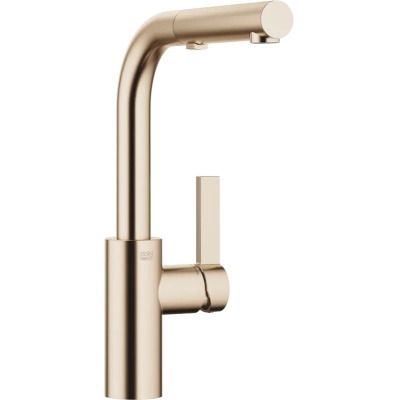 Dornbracht Elio Pull-Out ühe hoovaga mikser väljatõmmatava tilaga, kõrgsurve, harjatud šampanja, 33871790-46