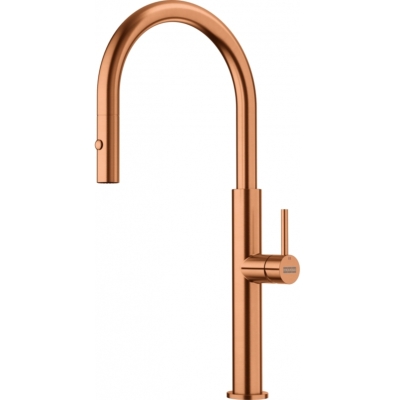 Franke Pescara J ühe hoova segisti, kõrgsurvetõmbetila, tahke roostevaba teras, PVD vask, 115.0741.698