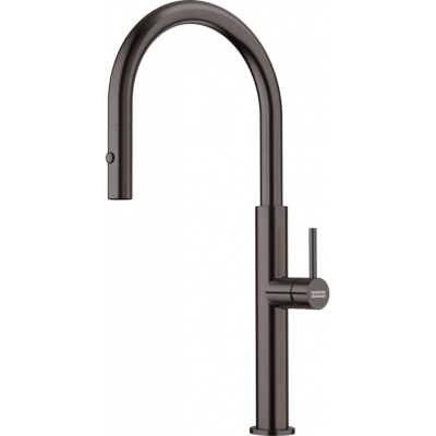 Franke Pescara J ühe hoova segisti, kõrgsurvetõmbetila, tahke roostevaba teras, PVD antratsiit, 115.0741.696