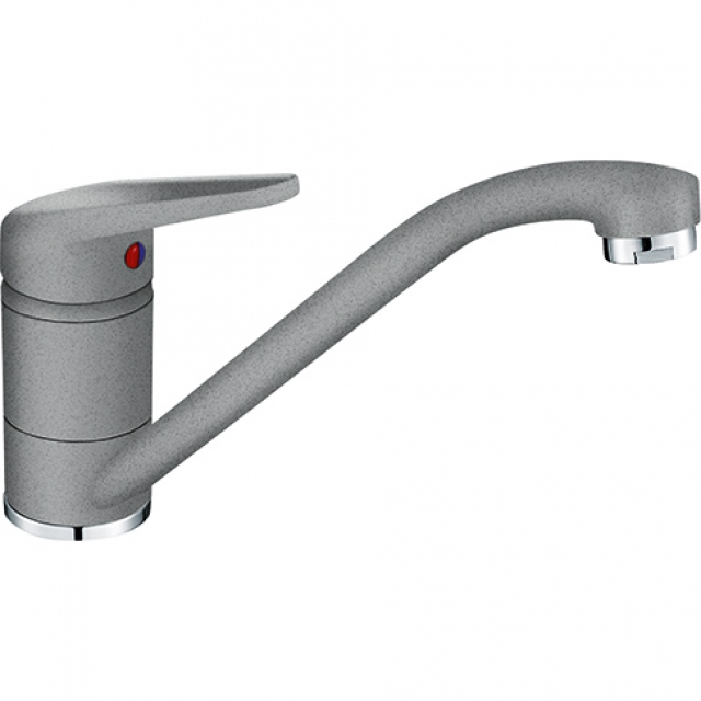 Franke Novara-Plus single lever mixer, high pressure fixed spout, stone gray, 115.0470.659