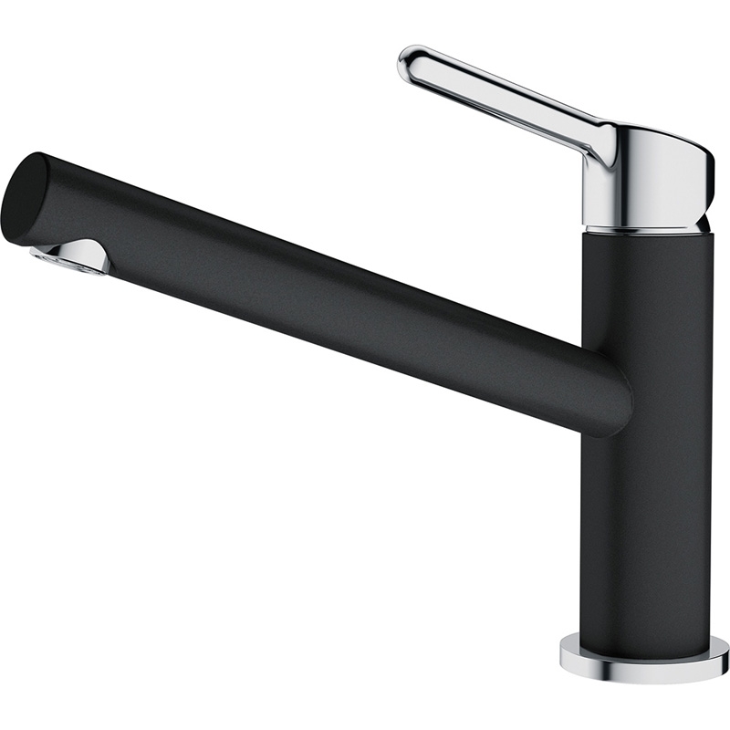 Franke Orbit single-lever mixer, high-pressure fixed spout, chrome-onyx, 115.0623.056