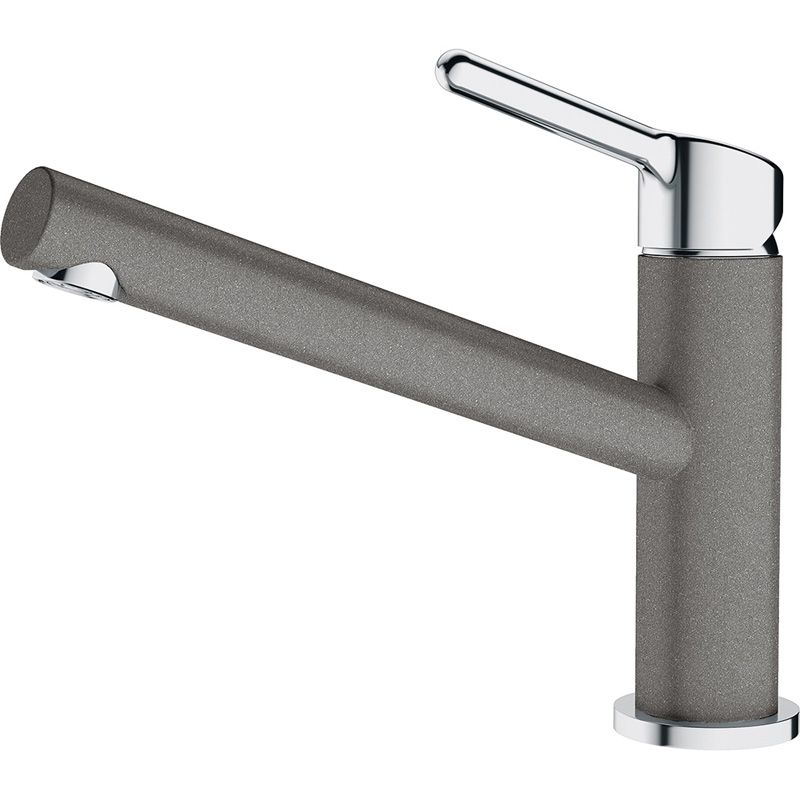 Franke Orbit single-lever mixer, high-pressure fixed spout, chrome-stone gray, 115.0623.140