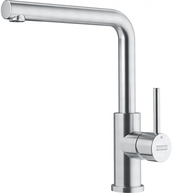 Franke Smart Glenda single lever mixer, high pressure fixed spout, solid stainless steel, 115.0706.985