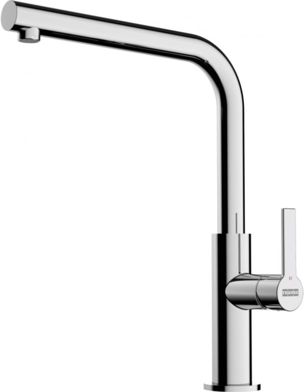 Franke Maris Slim L single lever mixer, high pressure fixed spout, chrome, 115.0728.390
