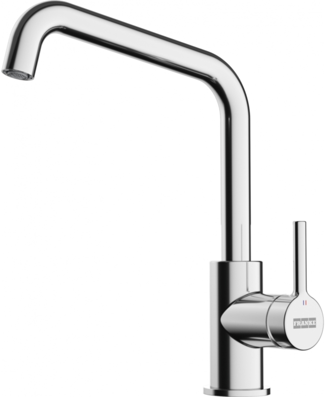 Franke Lina U single lever mixer, high pressure fixed spout, chrome, 115.0728.473