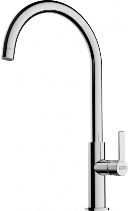 Franke Maris Slim J single lever mixer, high pressure fixed spout, chrome, 115.0728.384