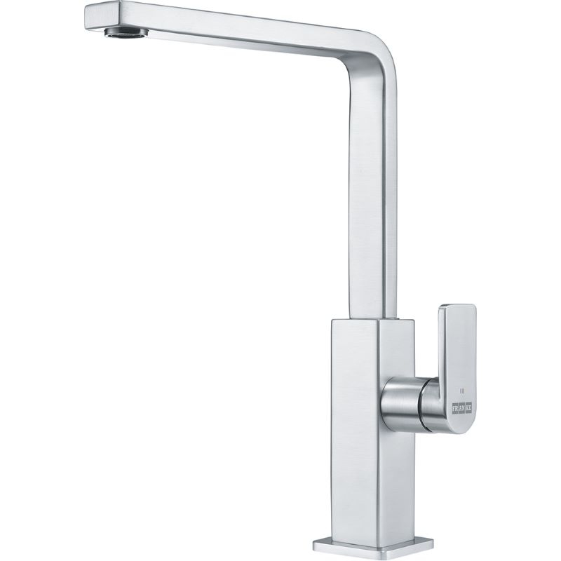 Смеситель Franke Mythos однорычажный, фиксированный излив высокого давления, нержавеющая сталь, 115.0547.852