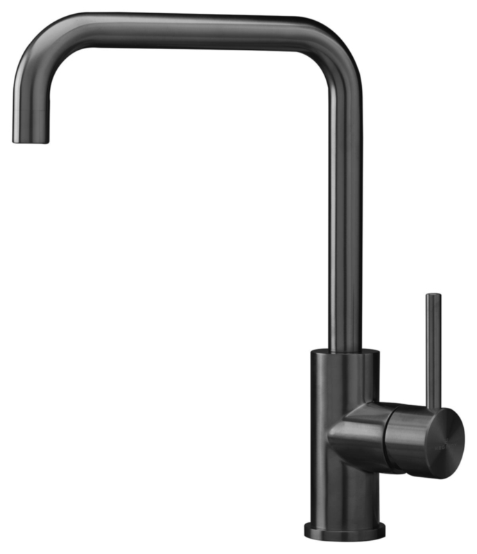 Reginox Crystal, нержавеющая сталь, цвет Gun Metal II, фиксированный излив высокого давления, R38963