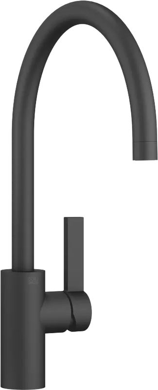 Dornbracht TARA ULTRA ühe hoovaga segisti loputus/professionaalne dušš - mattmust, fikseeritud tilaga, kõrgsurve, 33836875-33