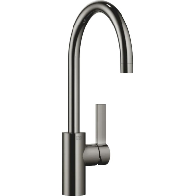 Dornbracht TARA ULTRA ühe hoova segisti valamu/professionaalse duši jaoks - tume kroom, fikseeritud tilaga, kõrgsurve, 33836875-19