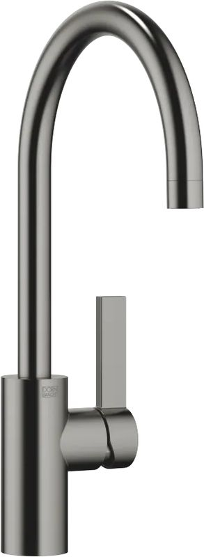 Dornbracht TARA ULTRA single lever mixer for sink/professional shower - brushed dark platinum, with fixed spout, high pressure, 33836875-99