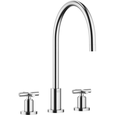 Dornbracht TARA kolme auguga aku - harjatud kroom (roostevabast terasest välimus), 20816892-93