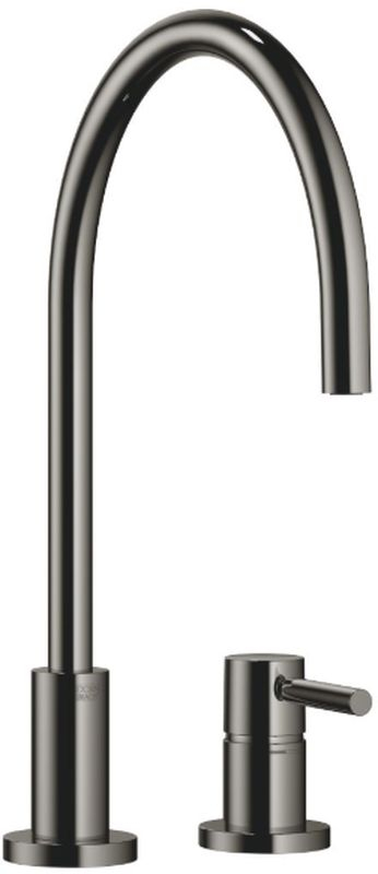 Dornbracht TARA ühe hoovaga segisti, kahe auguga segisti üksikute rosettidega, kõrgsurve, tume kroom, 32816888-19