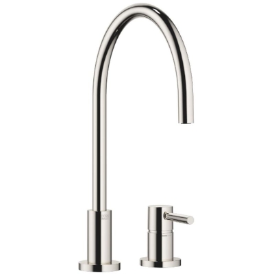 Dornbracht TARA ühe hoovaga segisti, kahe auguga mikser üksikute rosettidega, kõrgsurve, plaatina, 32816888-08