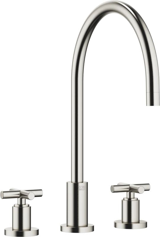 Dornbracht TARA three-hole battery - brushed platinum, 20816892-06