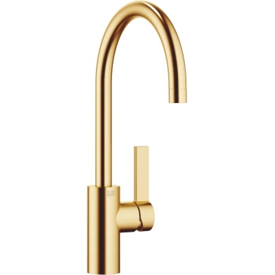 Dornbracht TARA ULTRA ühe hoova segisti valamu/professionaalse duši jaoks - harjatud messing, fikseeritud tilaga, kõrgsurve, 33836875-28