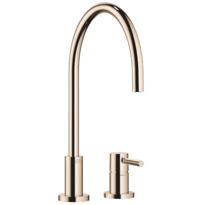 Dornbracht TARA ühe hoovaga mikser, kahe auguga mikser üksikute rosettidega, kõrgsurve, šampanja, 32816888-47