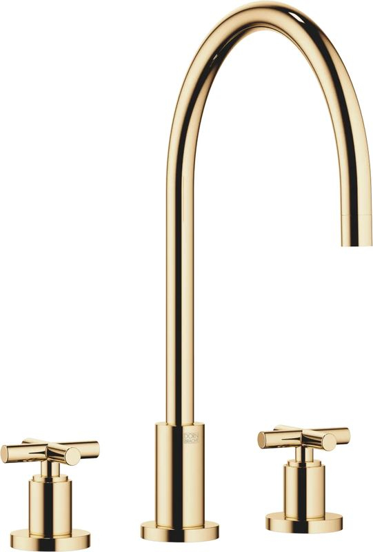 Dornbracht TARA three-hole battery - brass (23kt gold), 20816892-09