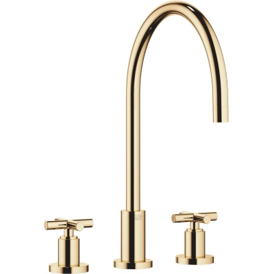 Dornbracht TARA kolme auguga aku - messing (23kt kuld), 20816892-09