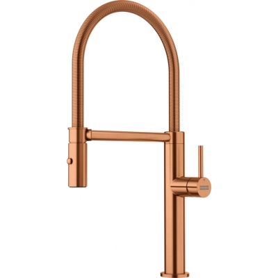 Franke Pescara J Semi-Pro ühe hoova segisti, kõrgsurve fikseeritud tila, tahke roostevaba teras, PVD vask, 115.0741.724