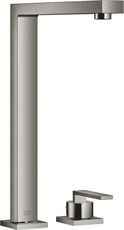 Dornbracht LOT ühe hoovaga segisti, kahe auguga mikser üksikute rosettidega, kõrgsurve, tume kroom, 32815680-19