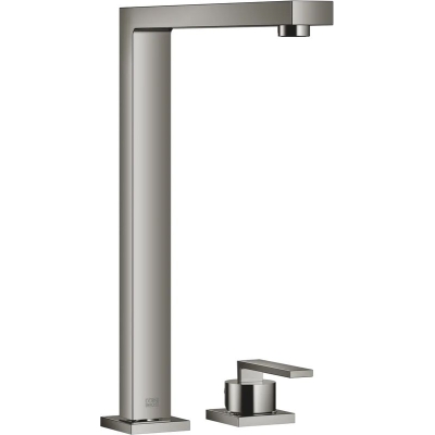 Dornbracht LOT ühe hoovaga segisti, kahe auguga mikser üksikute rosettidega, kõrgsurve, tume kroom, 32815680-19