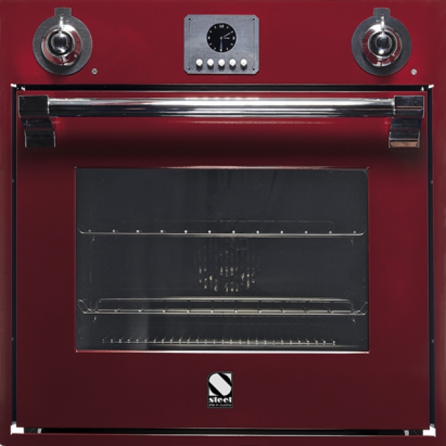 Steel Ascot 60x60, built-in oven, Combisteam, color Bordeaux red, AFE6-SBR, with 5 year guarantee!